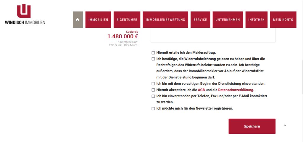 Maklervertrag und Widerruf, Widerrufsbelehrung Maklervertrag Maklerwissen, Blog Windisch Immobilien, Immobilienblog