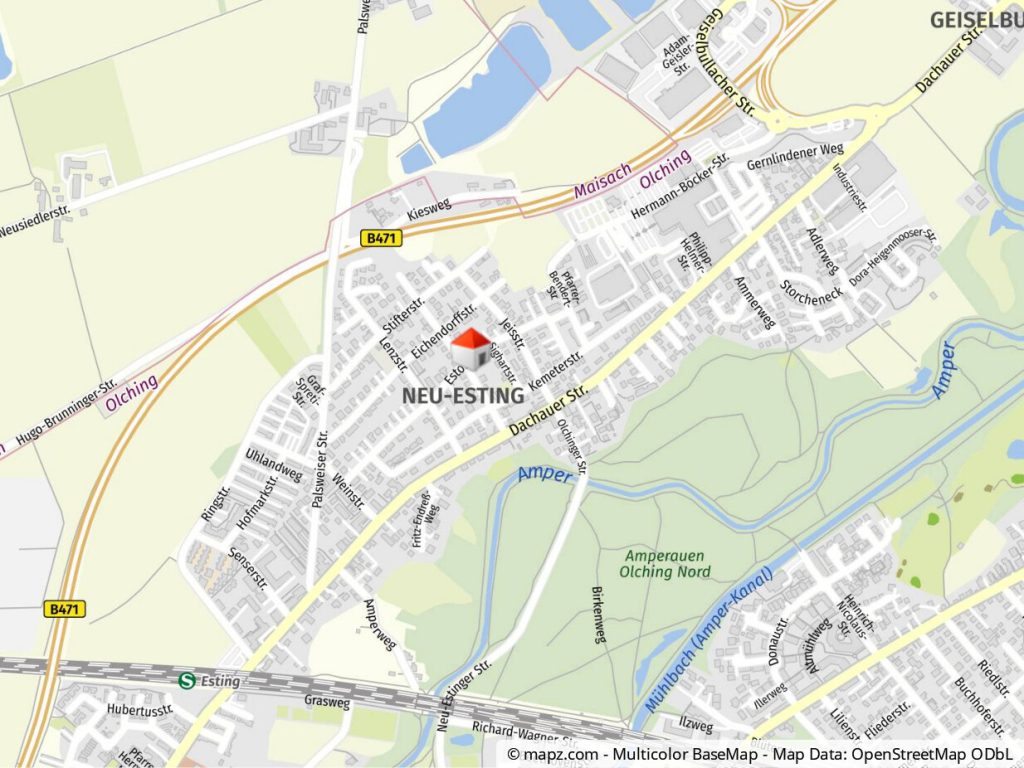 Immobilienangebot - Olching / Esting - Grundstücke - Für den Käufer provisionsfrei! - Baugrundstück mit genehmigten Vorbescheid in Olching / Neu-Esting