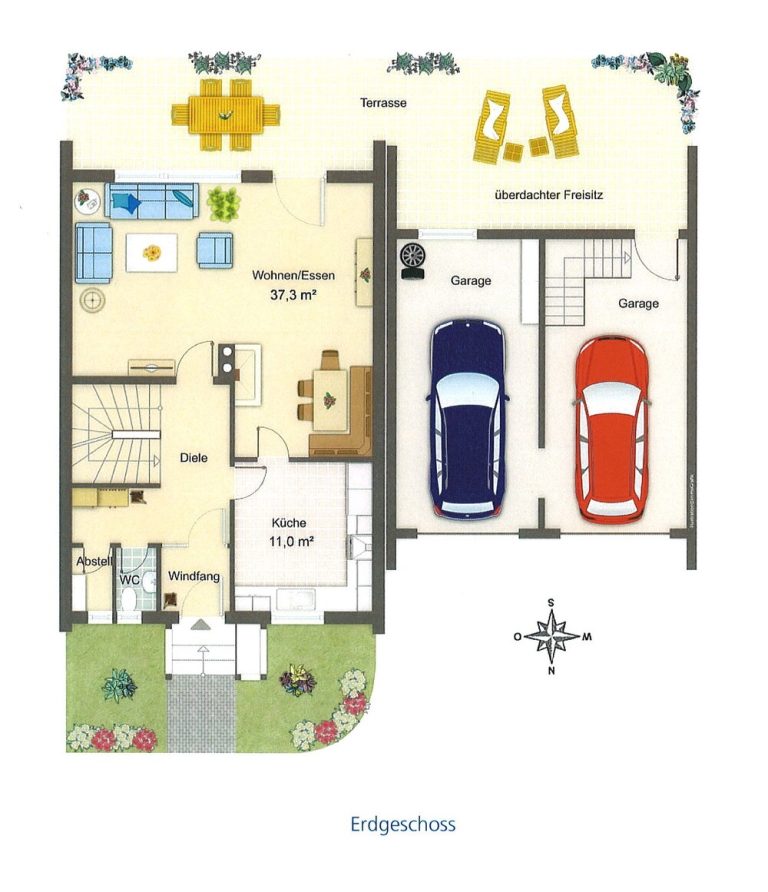 Immobilienangebot - Olching - Alle - WINDISCH IMMOBILIEN - Frisch renovierte XXL-DHH in Geißelbullach mit Wärmepumpe -  bezugsfertig