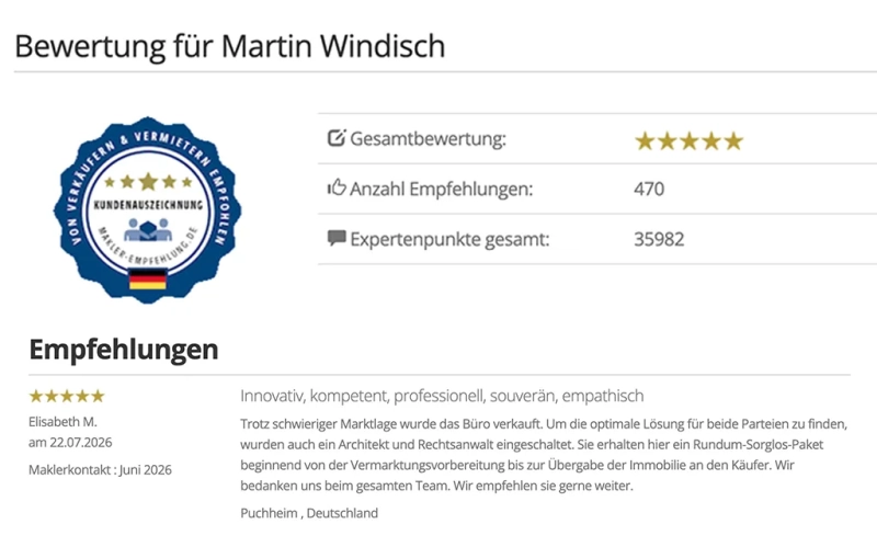 Bewertungen für Windisch Immobilien