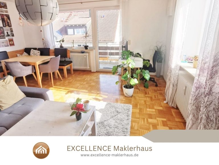 Immobilienangebot - Bad Wörishofen - Alle - Südbalkon - hell, ruhig und zentral - 3-Zimmer-Wohnung im 2. OG in Bad Wörishofen!