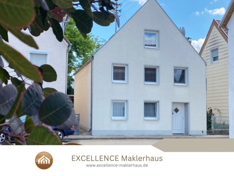 Immobilienangebot - Ichenhausen - Alle - BEZAHLBARER WOHNRAUM - KÄUFERPROVISIONSFREI - Reizendes Einfamilienhaus im Herzen von Ichenhausen