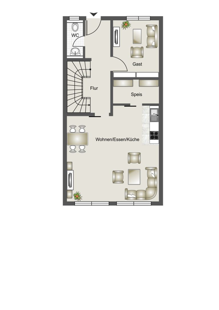 Immobilienangebot - Augsburg / Neubergheim - Alle - MODERNES REIHENHAUS I BEGEHRTE LAGE I NEUBAU mit 2 Tiefgaragenstellplätzen