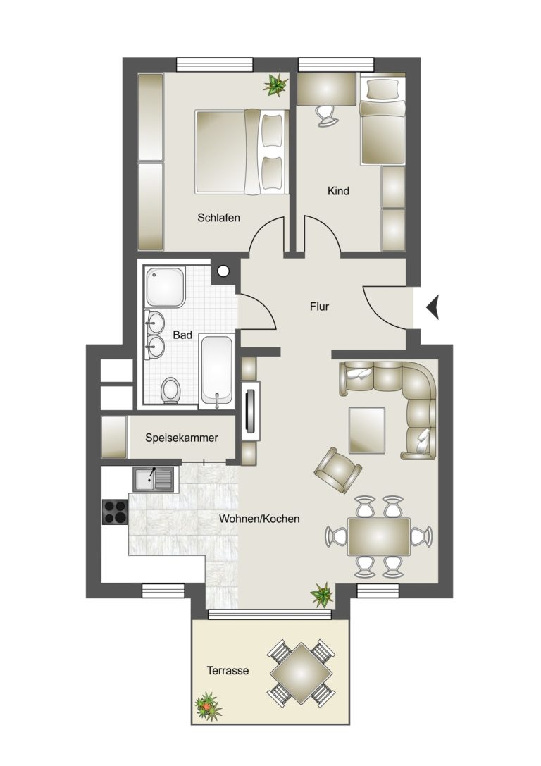 Immobilienangebot - Neusäß / Westheim - Alle - Wunderschöne Obergeschosswohnung mit Balkon.
