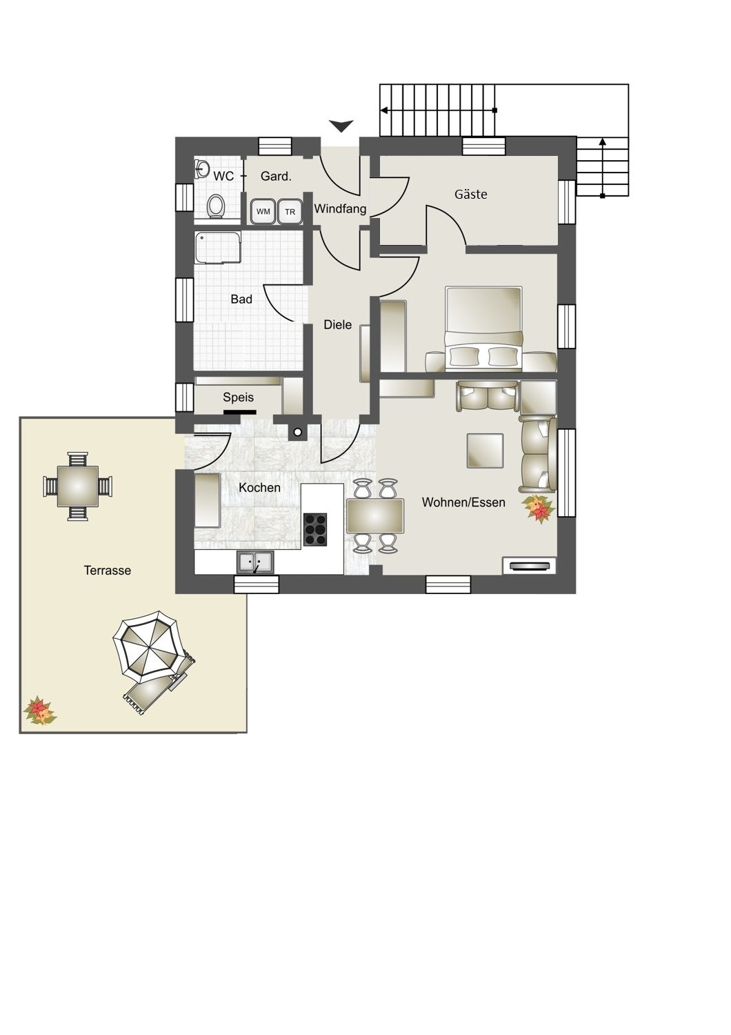 Immobilienangebot - Kammeltal / Hammerstetten - Alle - Modernes Einfamilienhaus mit Einliegerwohnung
