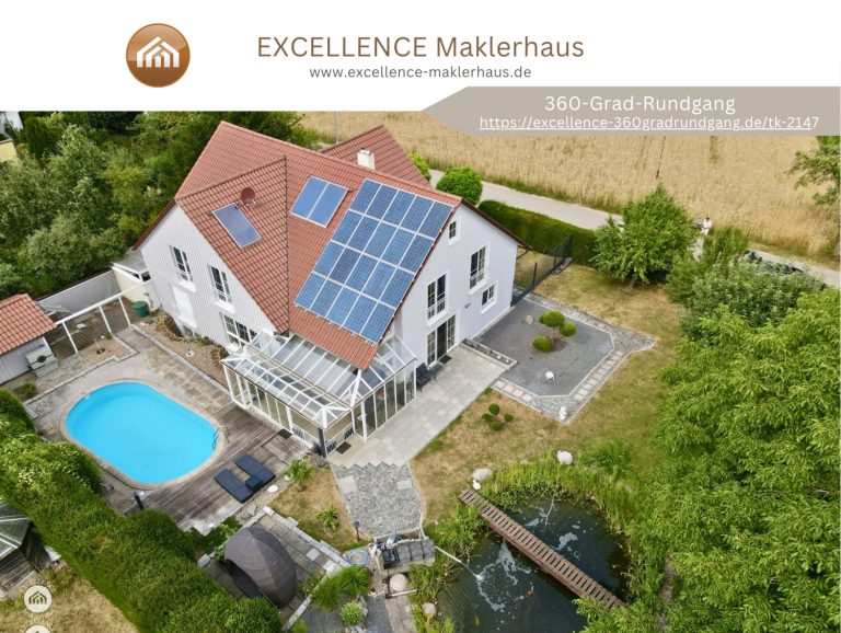 Immobilienangebot - Bibertal / Anhofen - Alle - Wohnen, wo andere Urlaub machen – Traumhaus mit Pool & Teich