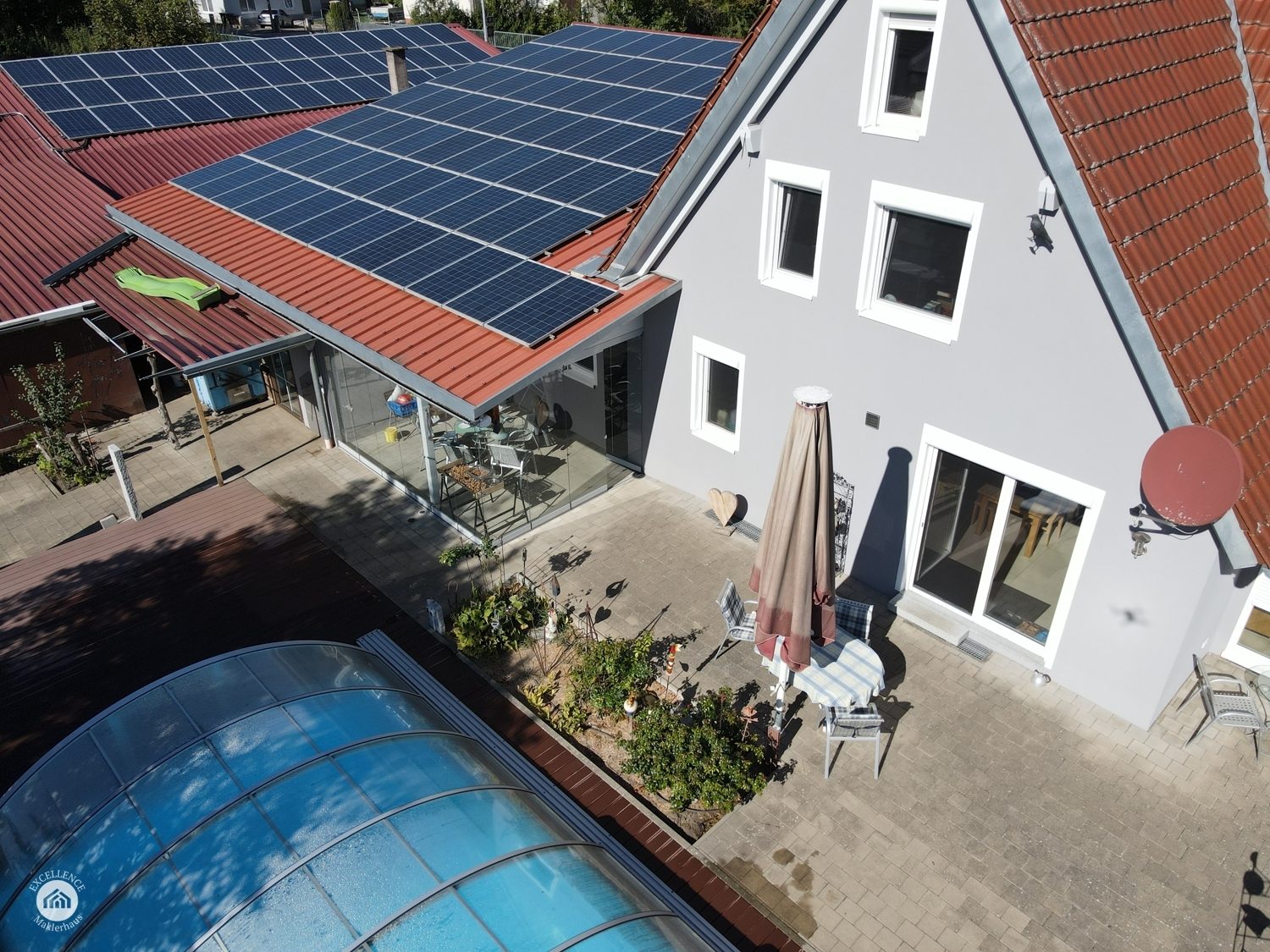 Immobilienangebot - Günzburg / Wasserburg - Alle - FAMILIENPARADIES mit Pool, Pavillon und 1.678 m² Grundstück