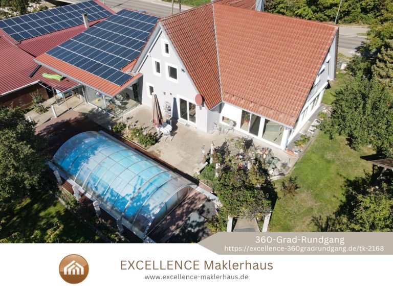 Immobilienangebot - Günzburg / Wasserburg - Alle - FAMILIENPARADIES mit Pool, Pavillon und 1.678 m² Grundstück