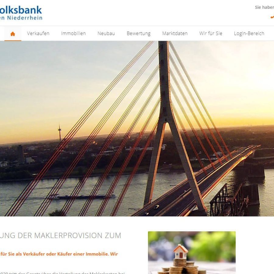 Volksbank Immobilien Niederrhein GmbH - Webseiten der MaklerWerft
