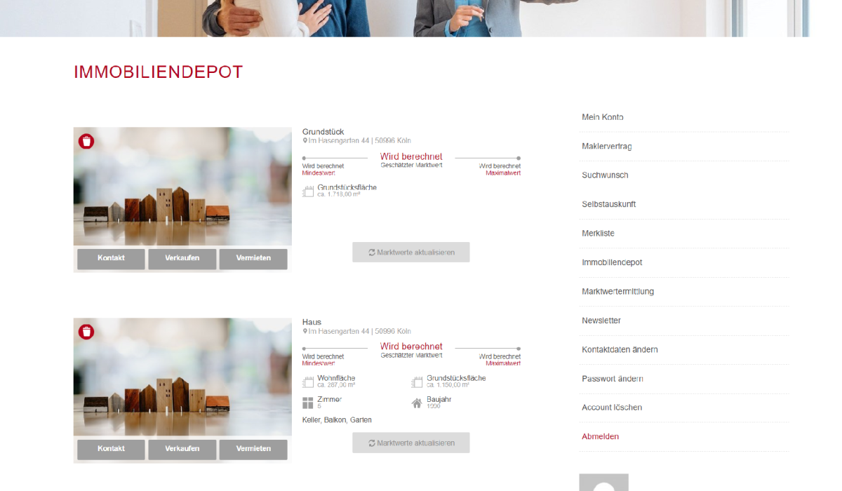 Immobiliendepot - Produkt der MaklerWerft