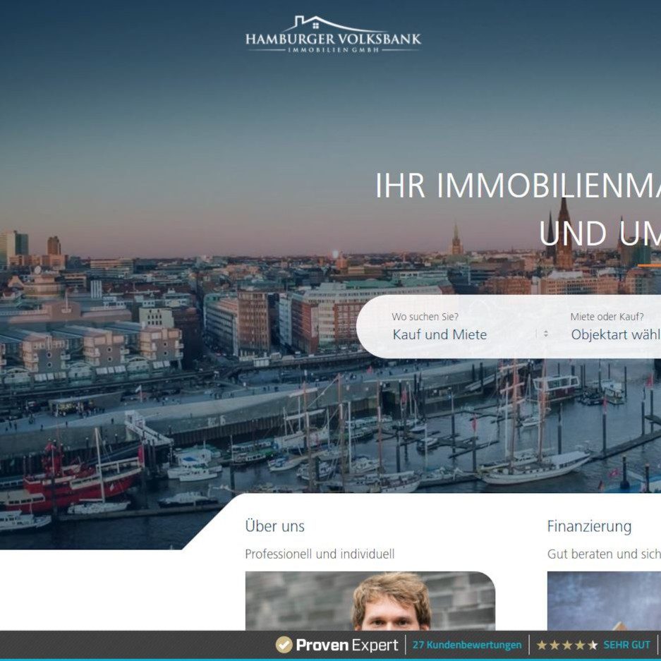 Hamburger Volksbank Immobilien GmbH - Webseiten der MaklerWerft