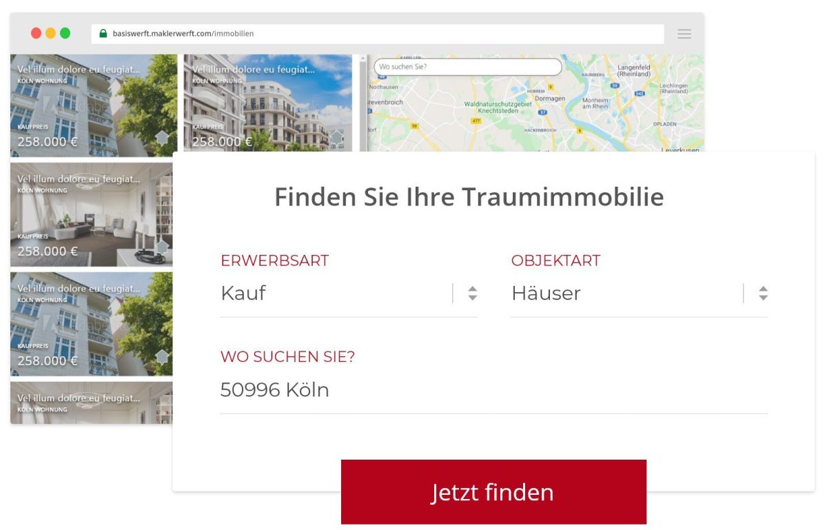 BasisWerft - Schnellsuche - Produkt der Maklerwerft