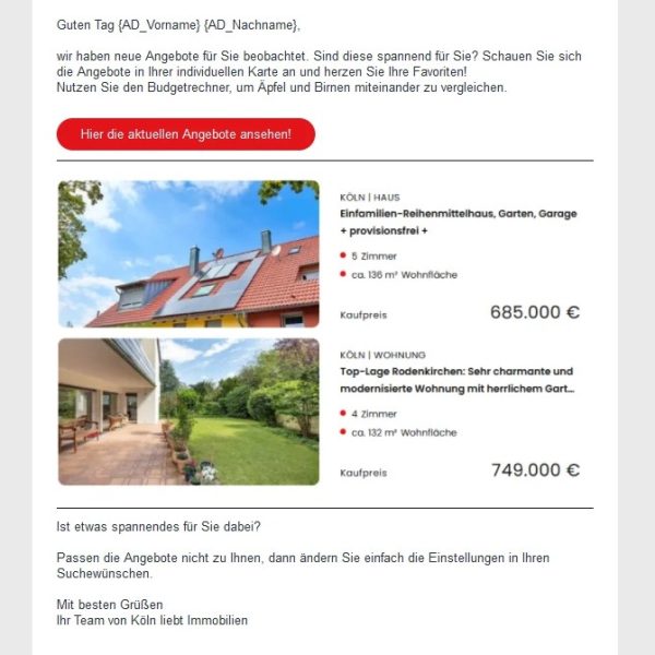 Angebotsversand