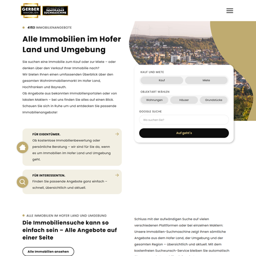 Gerber Immobilien – Immoradar.app - Referenzen der Maklerwerft