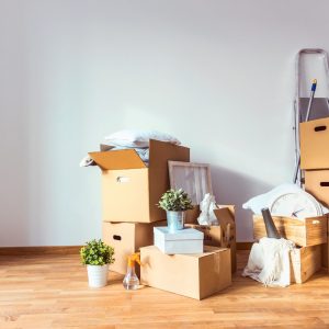 Umzugskartons gepackt