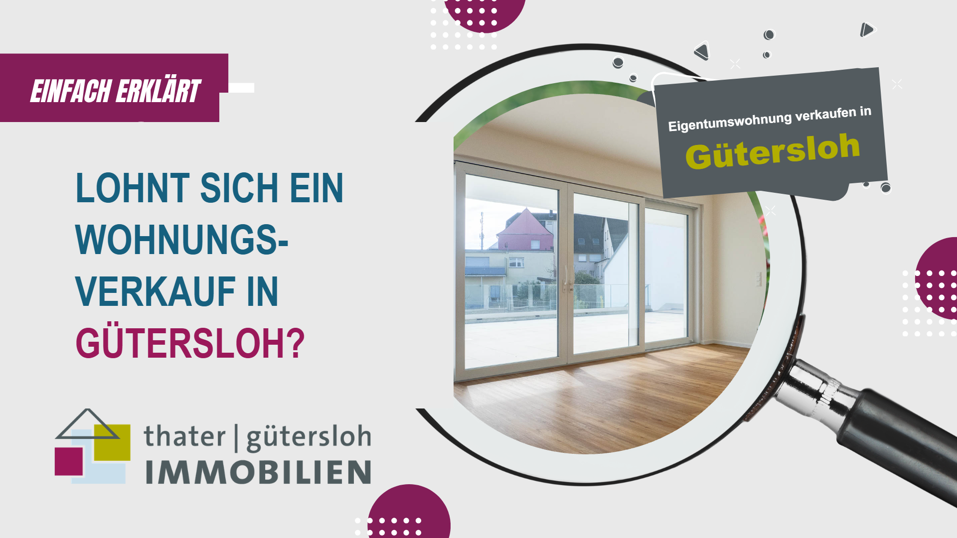 Lohnt sich ein Wohnungsverkauf in Gütersloh aktuell? – Titelgrafik von thater IMMOBILIEN