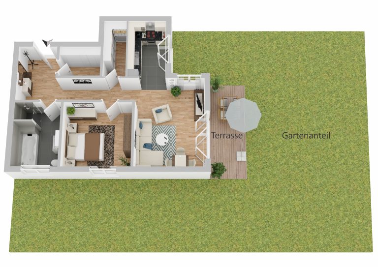 Immobilienangebot - Ebelsbach - Alle - Lebensqualität pur: Moderne 2,5-Zimmer-Neubauwohnung mit Garten in Ebelsbach!