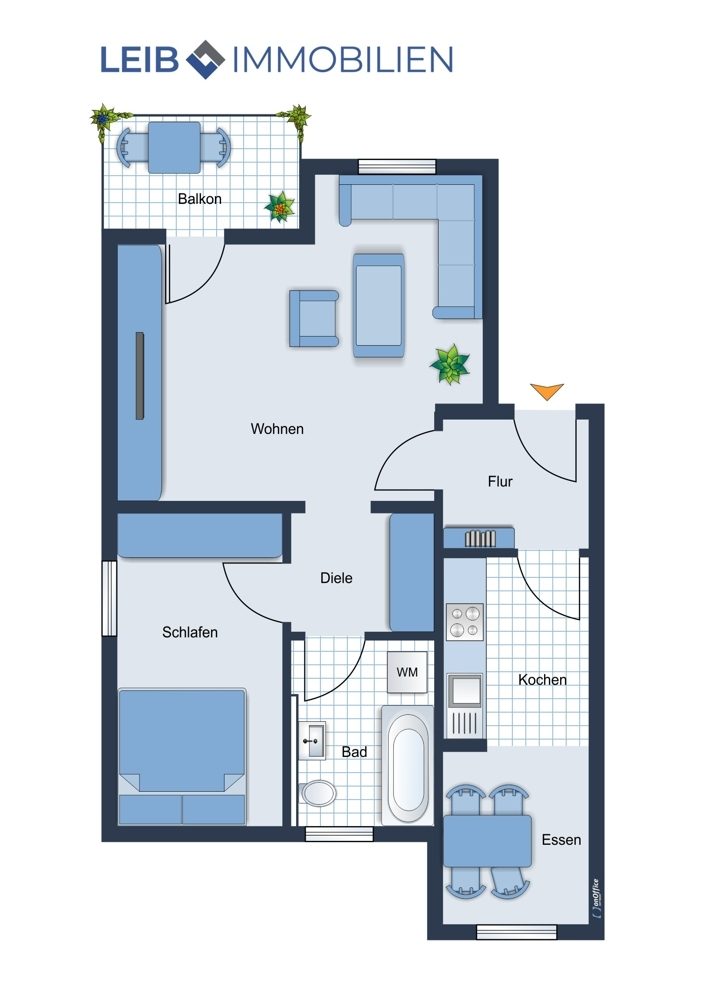 Immobilienangebot - Coburg - Alle - Charmante 2-Zimmer-Wohnung mit Balkon und Stellplatz in gepflegter Wohnanlage