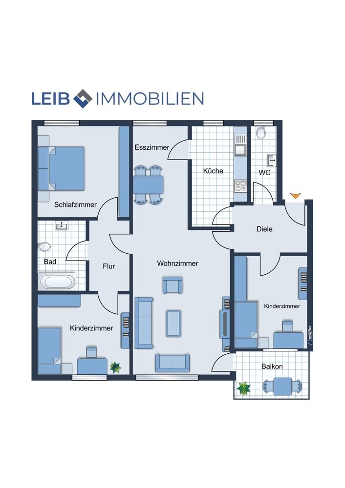 Immobilienangebot - Coburg - Alle - Geräumige 4-Zimmer Wohnung in Coburg mit Renovierungspotential und Balkon in gepflegter Wohnanlage