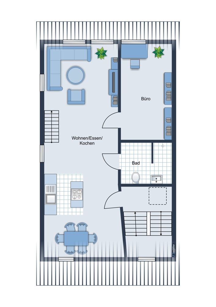 Immobilienangebot - Coburg - Alle - Stilvolle 3-Zimmer-Wohnung mit moderner Einbauküche am Albertsplatz