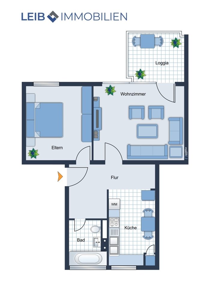 Immobilienangebot - Coburg - Alle - Renovierte 2,5-Zimmer-Wohnung mit verglastem Balkon und Stellplatz in Coburg