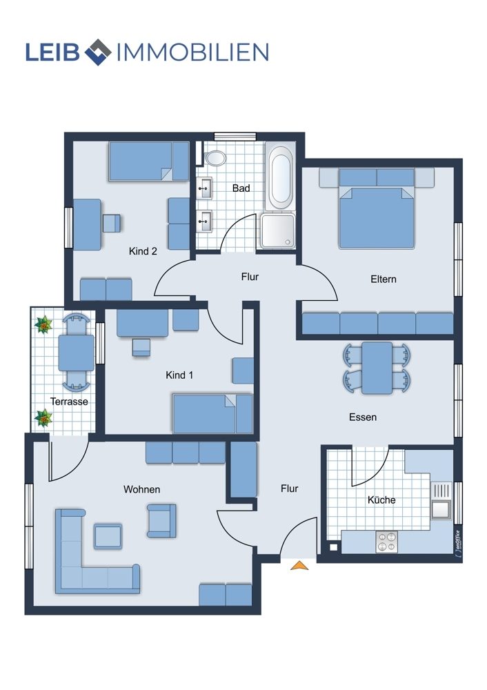 Immobilienangebot - Rödental - Alle - RESERVIERT Großzügige 4-Zimmer-Wohnung mit großer Terrasse und Garage in guter Lage von Rödental