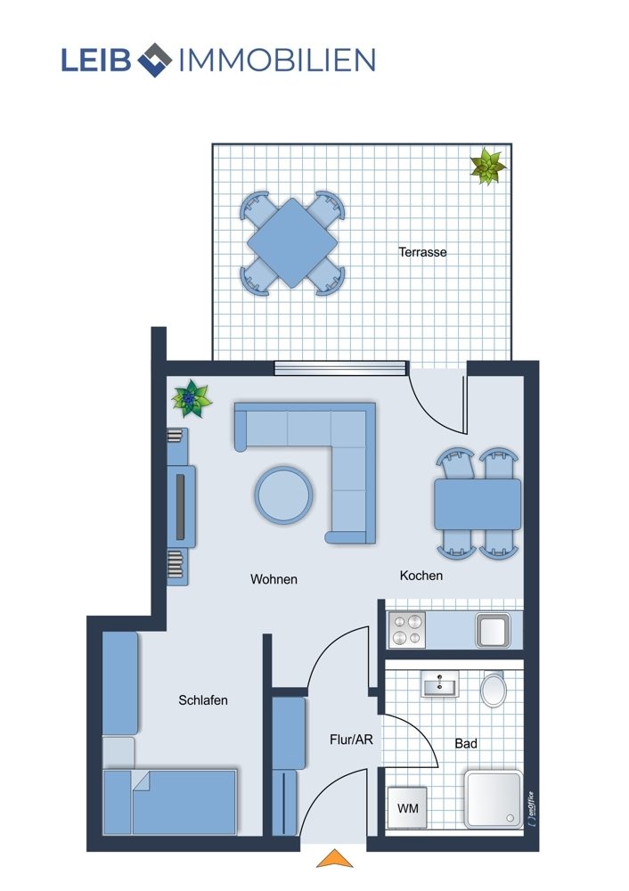 Immobilienangebot - Coburg - Alle - RESERVIERT Kapitalanlage: 1-Zimmer-Wohnung mit Terrasse und EBK in Coburg