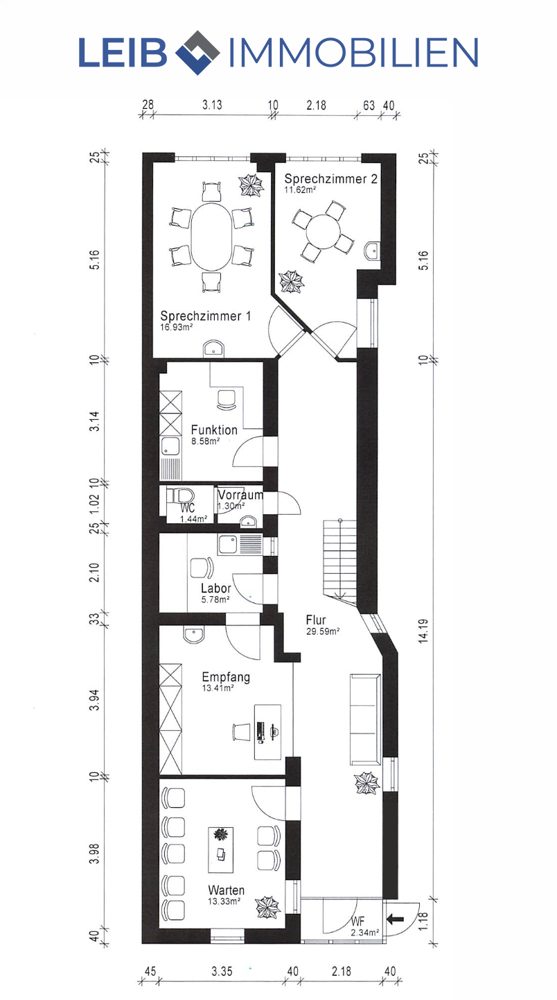 Immobilienangebot - Coburg - Alle - Repräsentative Praxis-, Büro- oder Gewerbefläche mit ca. 165 m² in zentraler Lage von Coburg
