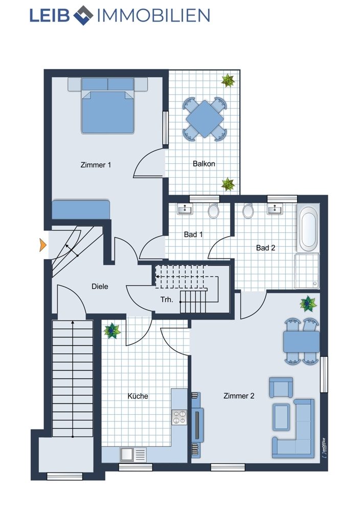 Immobilienangebot - Großheirath - Alle - Großzügige Wohnung mit Terrasse, Stellplatz und Einbauküche