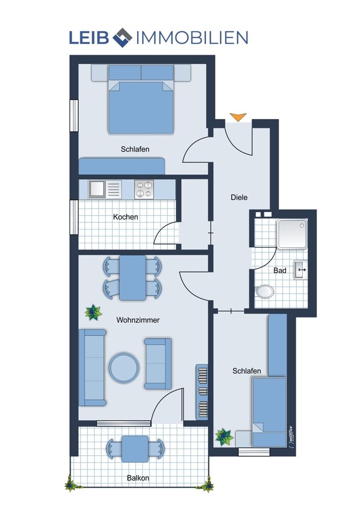 Immobilienangebot - Lichtenfels - Alle - Top Kapitalanlage: 3-Zimmer-Wohnung mit Garage in guter Lage von Lichtenfels