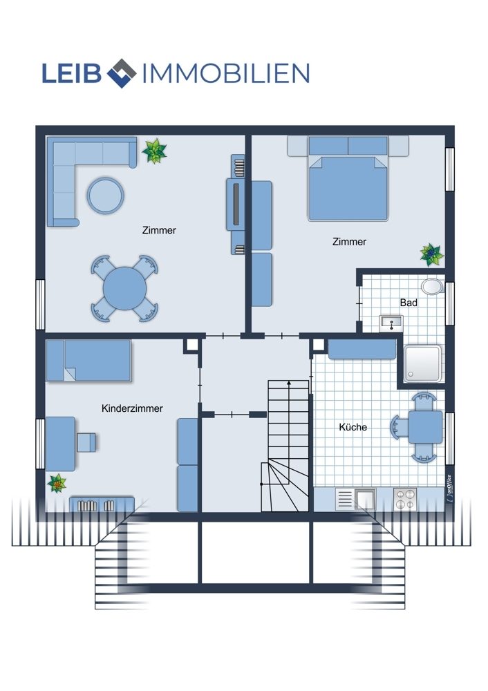 Immobilienangebot - Coburg - Alle - Renovierte, ruhig gelegene 3-Zimmer Wohnung mit Stellplatz und Garten