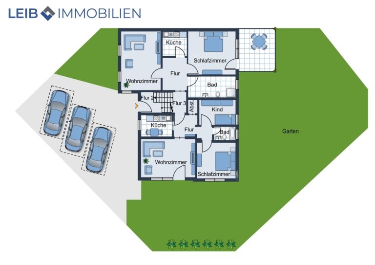 Immobilienangebot - Coburg - Alle - Mehrfamilienhaus in attraktiver Lage – 3 Wohneinheiten mit Garagen und Stellplätzen