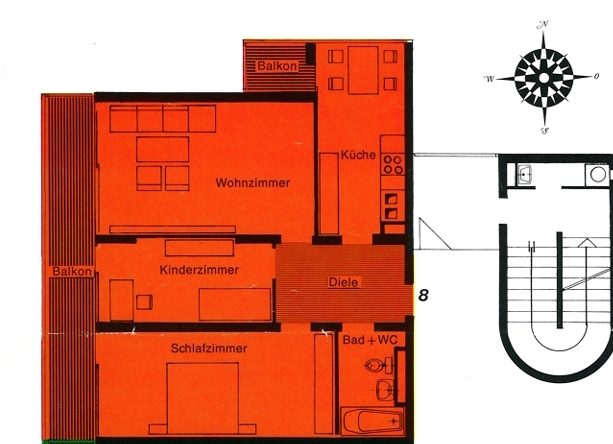 Immobilienangebot - Coburg - Alle - Gut geschnittene 3-Zimmerwohnung mit TG-Stellplatz