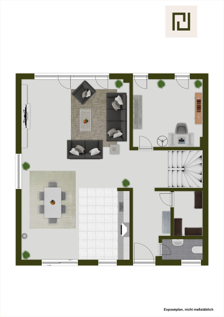 Immobilienangebot - Aachen - Alle - Stadthaus auf historischem Bunkerdach im Aachener Süden!