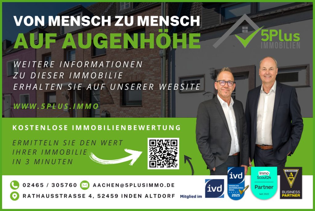 Immobilienangebot - Langerwehe - Alle - + 5PLUS + KLEIN FEIN MEIN + REIHENHAUS MIT GARTEN UND DOPPELGARAGE IN GUTER LAGE VON LANGERWEHE +
