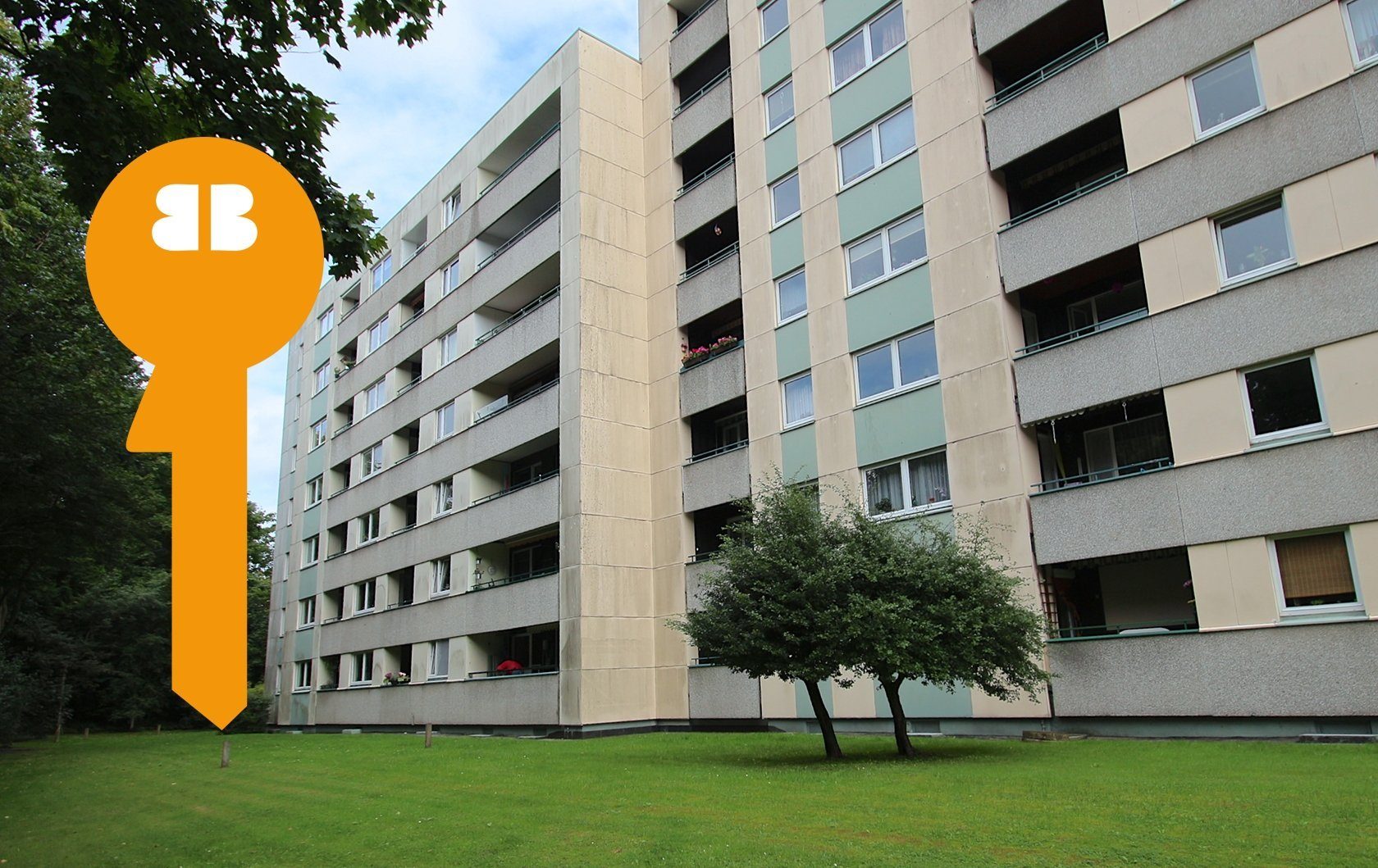 Immobilienangebot - Flensburg - Alle - Helle, seniorengerechte 4-Zi.-Wohnung mit 2 Balkonen am Rande der Westlichen Höhe, nähe Citti!