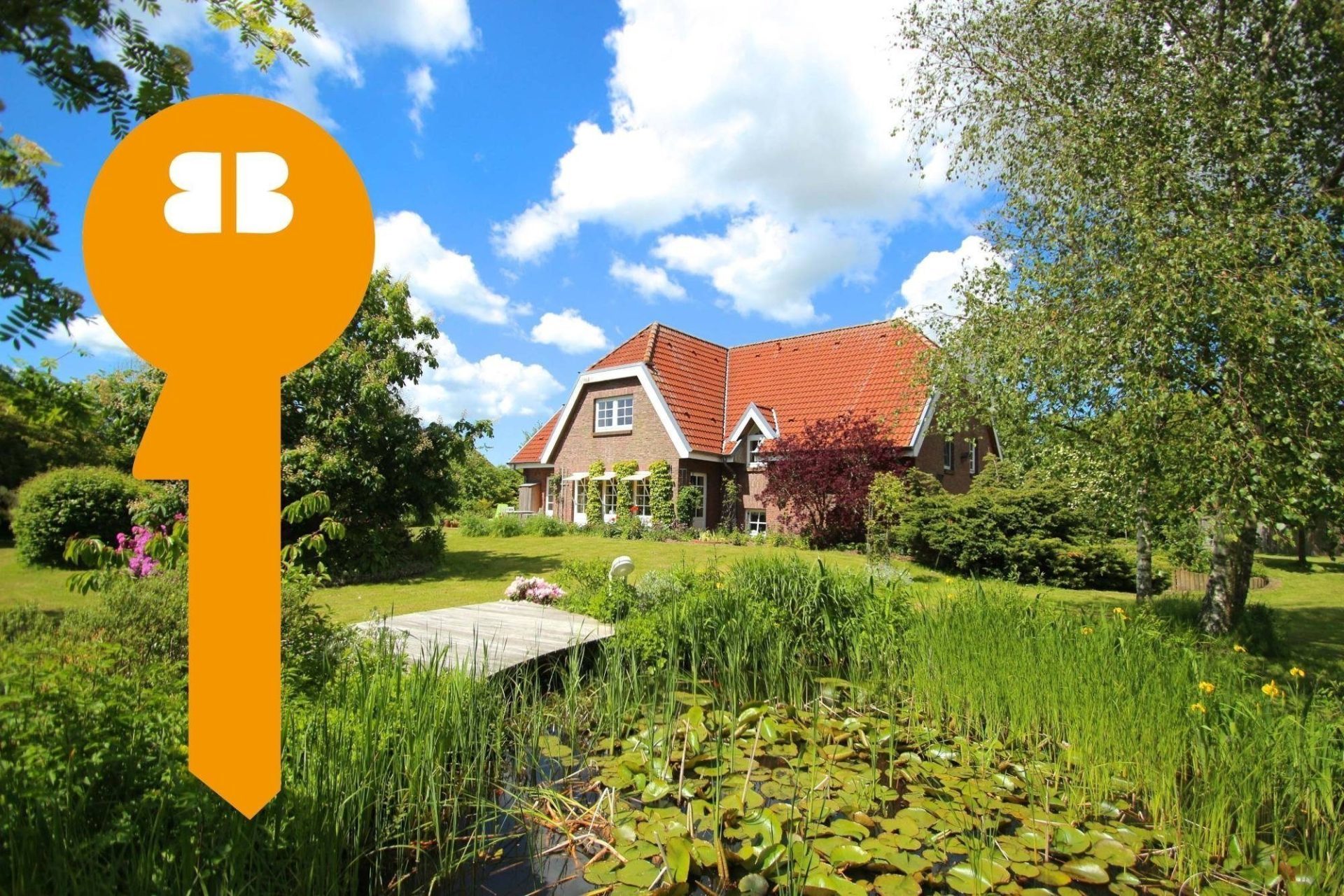 Immobilienangebot - Humptrup - Alle - Warum nach Sylt? Architektenhaus auf Parkgrundstück mit Teich! Top-Ausstattung! Ein Wohntraum!