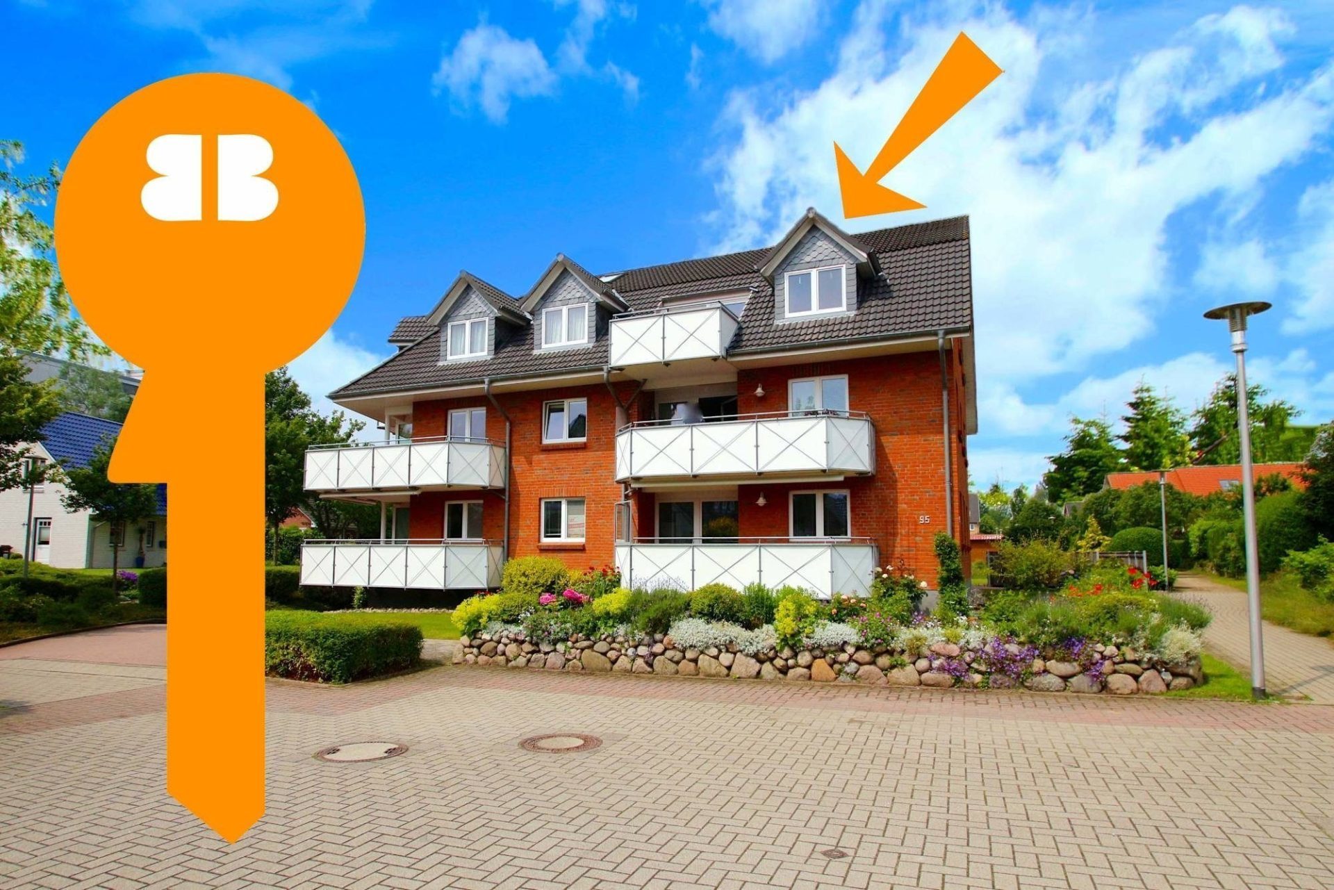 Immobilienangebot - Flensburg - Alle - Tolle 3-Zi.-Dachgeschoss-Wohnung in ruhiger Lage in FL-Engelsby! EBK, Balkon, Stellplatz, ...!