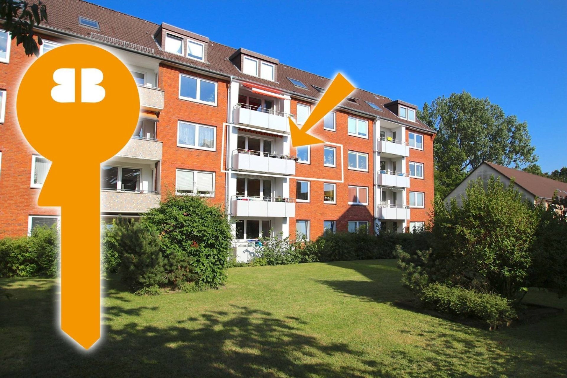 Immobilienangebot - Flensburg - Alle - Helle 4-Zi.-Wohnung direkt am Plack! Süd-West-Balkon, Neues Bad, EBK, u.v.m.! Optional TG-Platz!