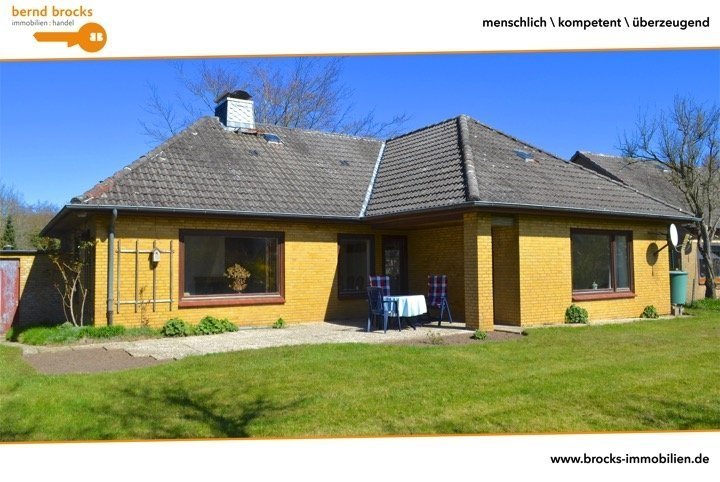 Immobilienangebot - Flensburg - Alle - Schönes, ebenerdiges EFH mit Garage & Sauna auf ruhigem Traumgrundstück in Tarup! Süd-Ausrichtung!
