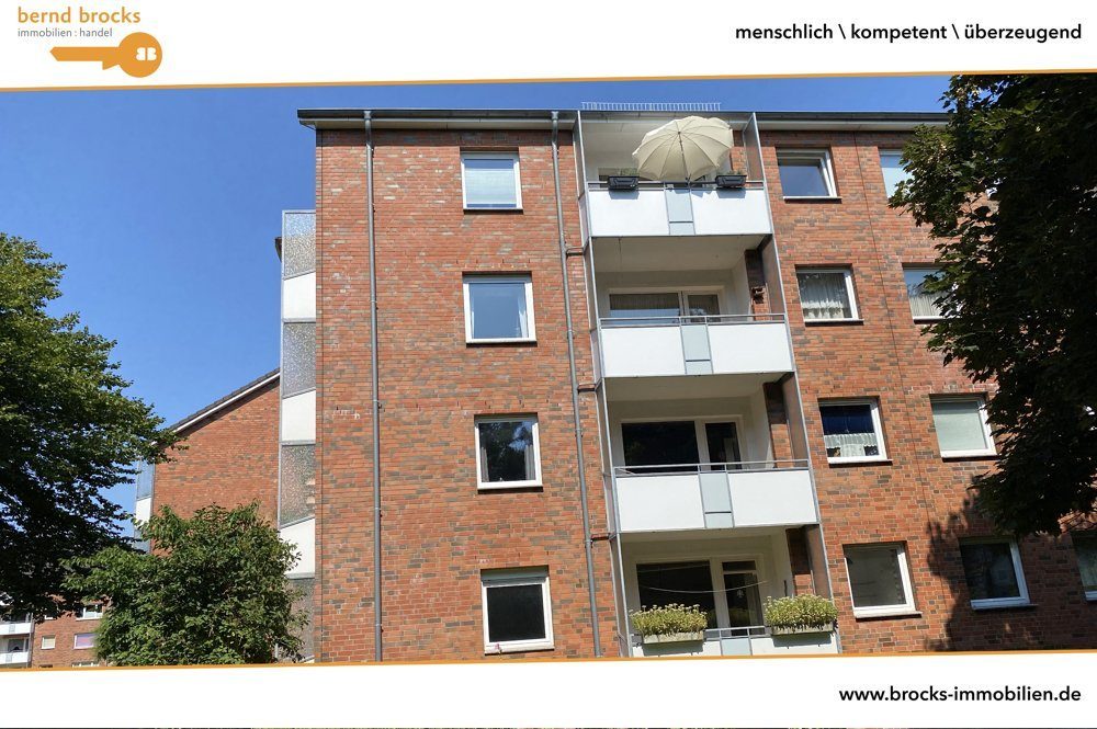 Immobilienangebot - Flensburg - Alle - Schöne unvermietete 1,5 Zimmer Wohnung in zentraler Lage, Balkon, 7 Min bis zu Südermarkt. Busanb.