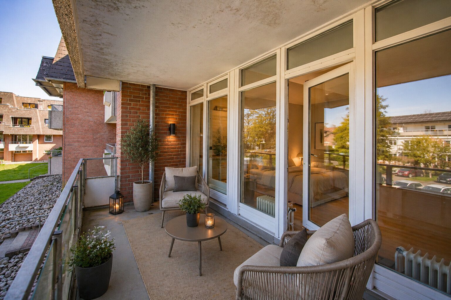 Immobilienangebot - Harrislee - Alle - Wohnen am Wasser: 2,5 Zimmer, 72 m², zwei Balkone und viel Lebensqualität