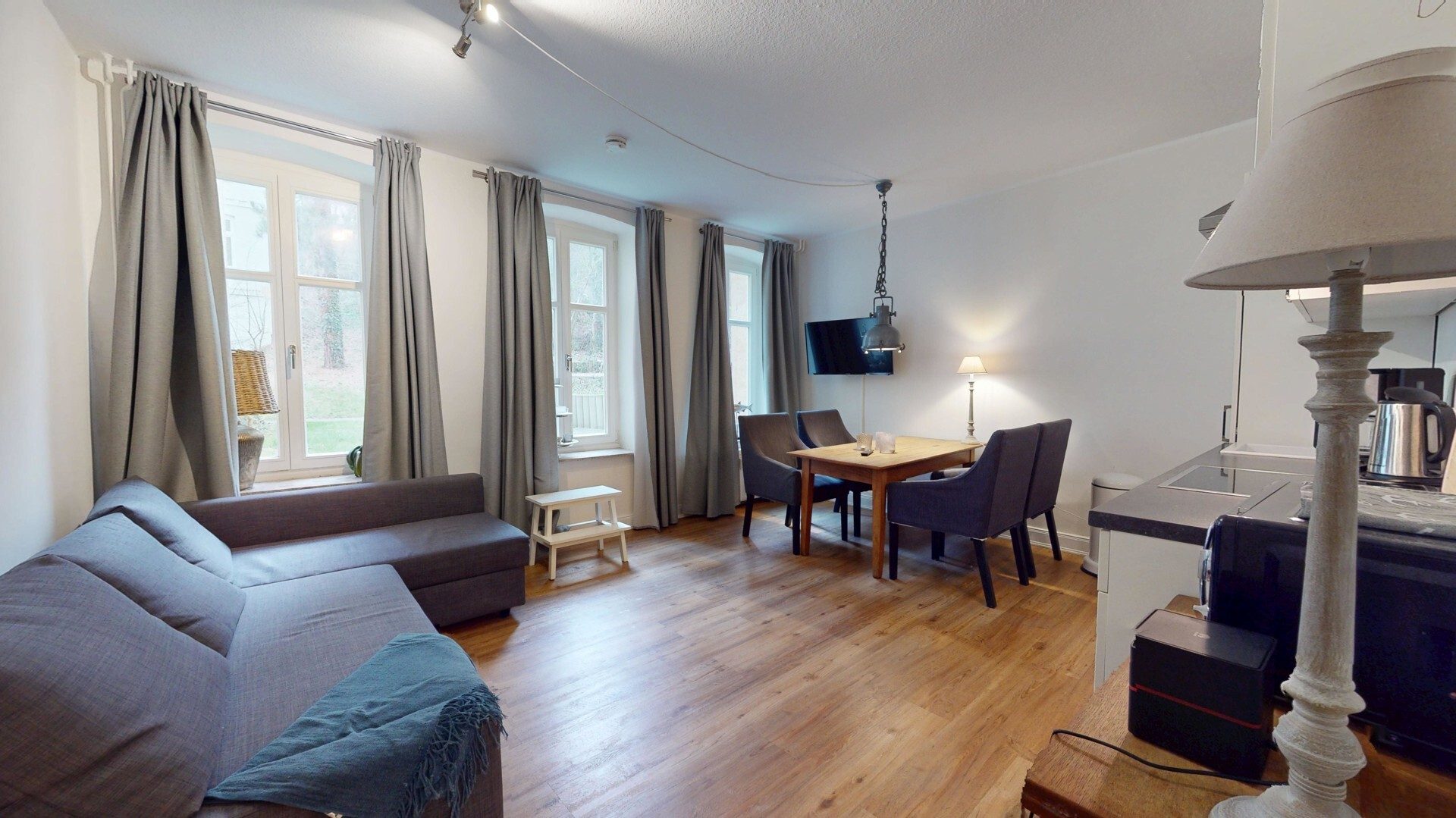 Immobilienangebot - Flensburg - Alle - Stadtwohnung in zweiter Reihe – Moderne und charmante 2-Zimmer-EG-Wohnung in Flensburg