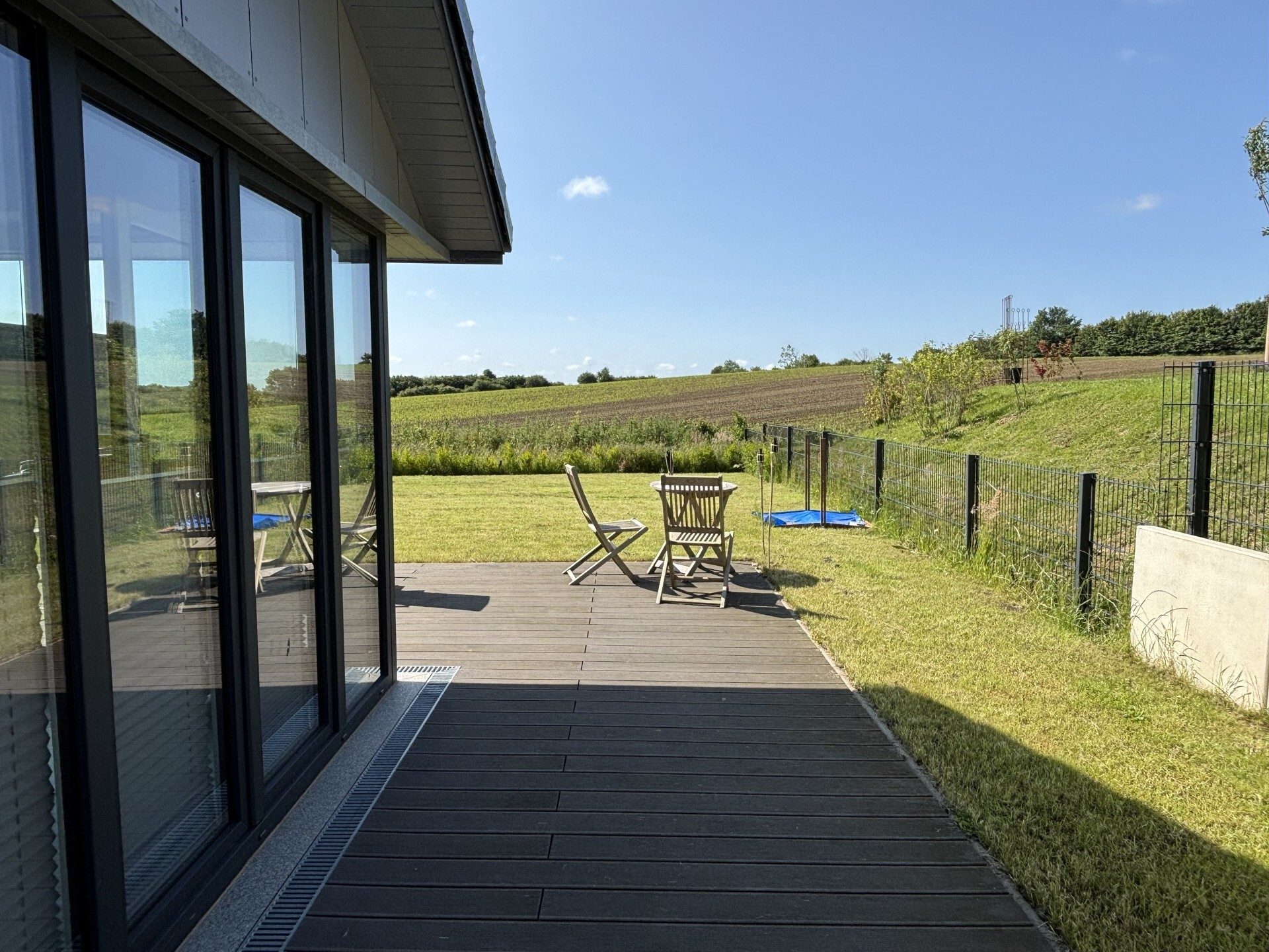 Immobilienangebot - Steinbergkirche - Alle - Bungalow-DHH in Ostseenähe! Garten u. Terrasse mit Blick über die Felder! 101 qm Wfl., 3 Zi., uvm!