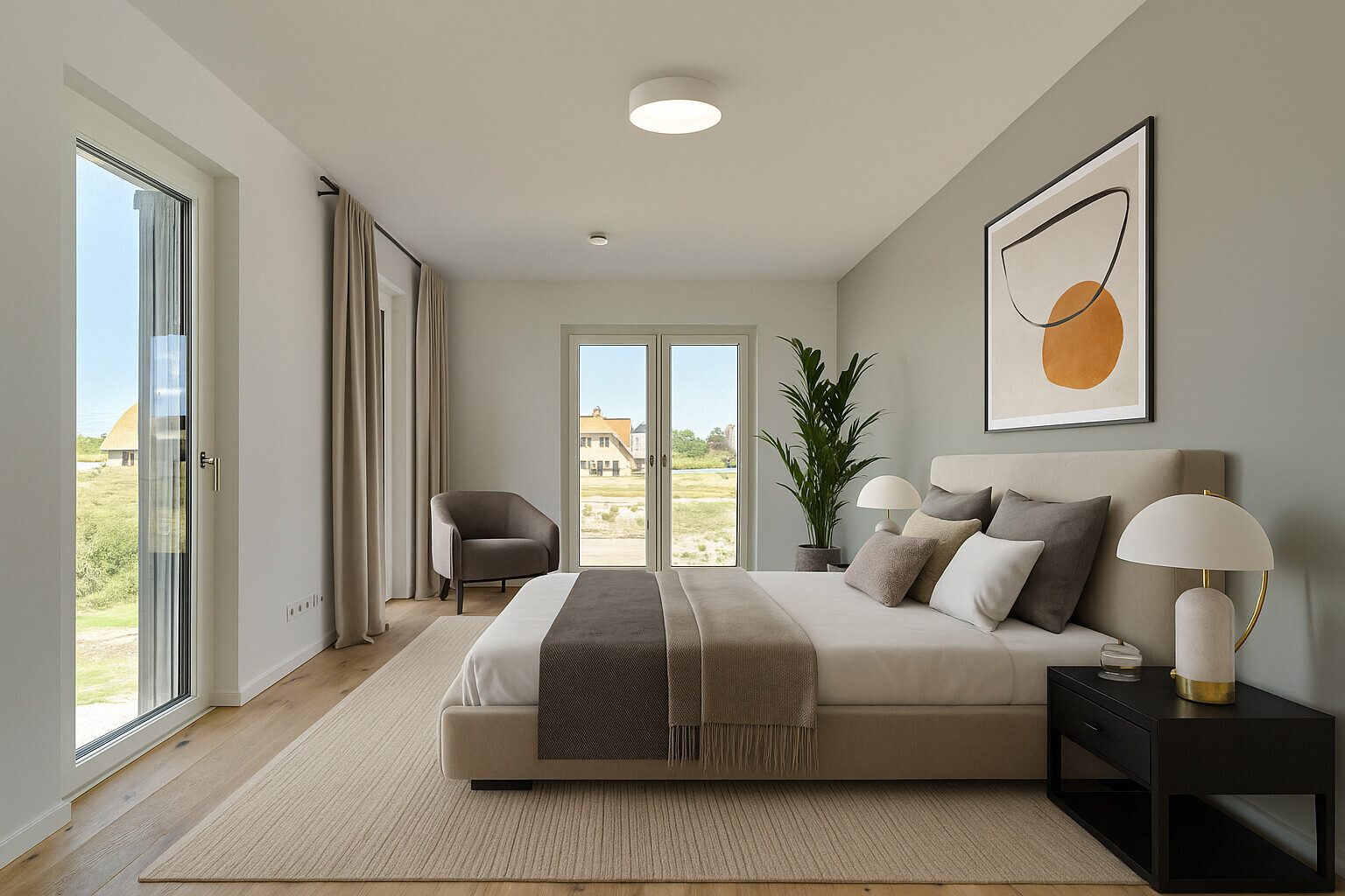 Immobilienangebot - List auf Sylt - Alle - 3-Zi- Whg. im 2 OG mit Dünenblick! 105 m²,  Aufzug, Gäste-WC, Balkon, EBK, wertige Ausst., TG Stpl.