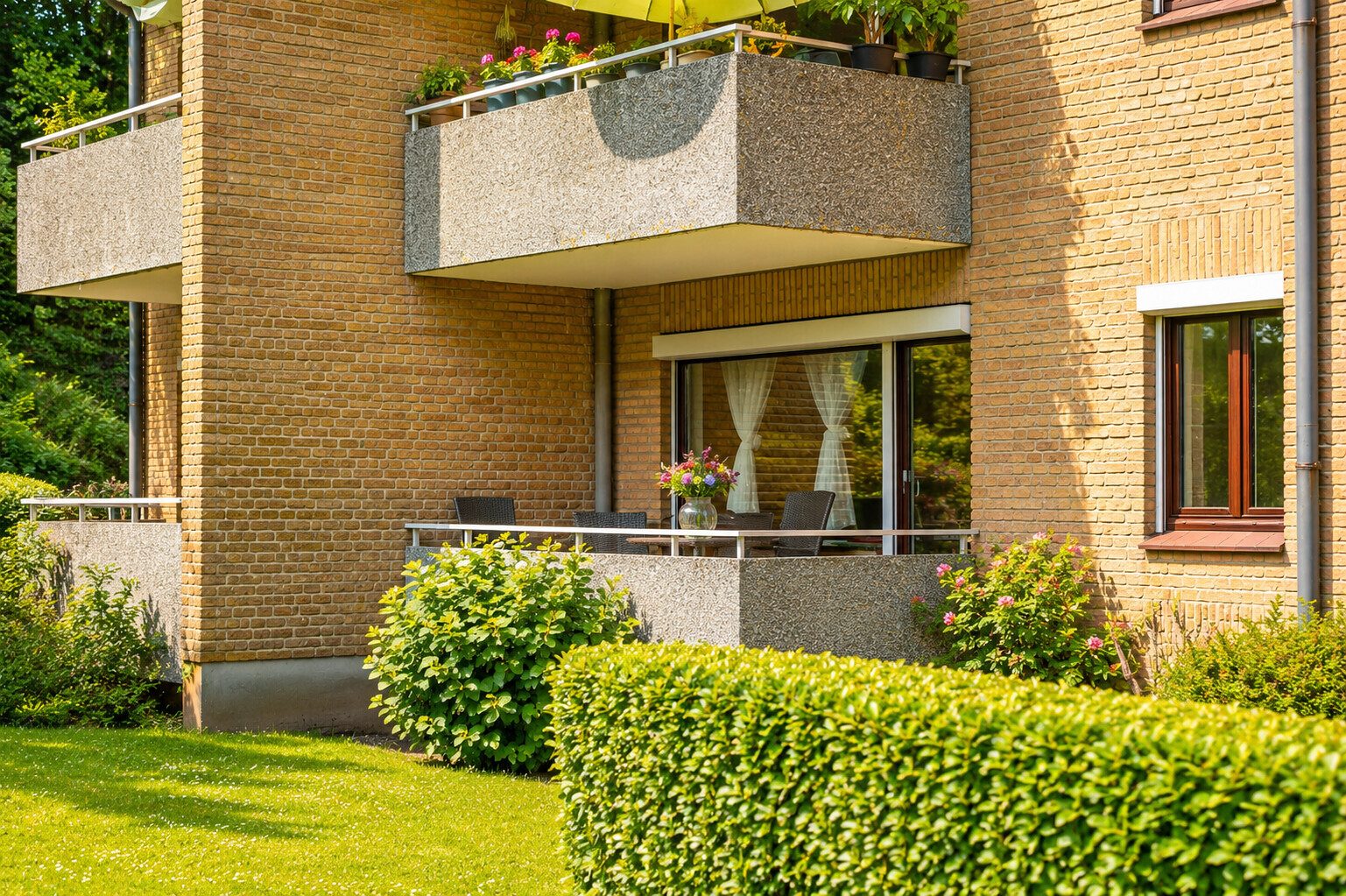 Immobilienangebot - Glücksburg - Alle - Mitten in Glücksburg: Modernisierte 2-Zimmer-Wohnung mit Balkon, Stellplatz und Keller