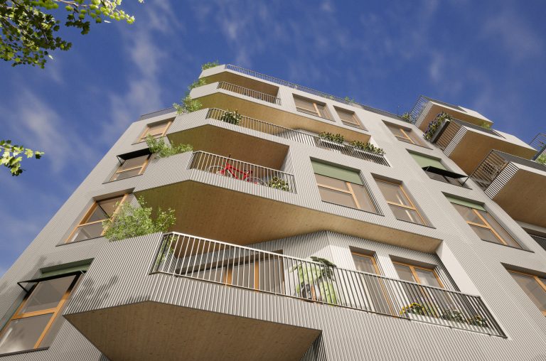 Immobilienangebot - Berlin - Alle - 3 oder 4 Zimmer-Wohnung im 2.OG , Neubau in Holz-Hybridbauweise, Fertigstellung und Einzug noch in 2023