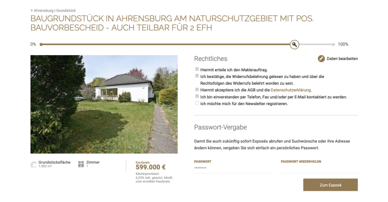 Account einrichten Passwort eingeben
