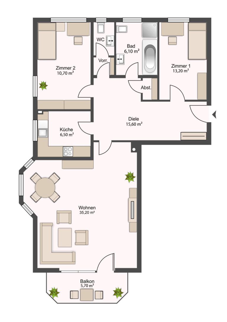 Immobilienangebot - Pinneberg - Alle - Sonnige ETW mit Süd-Balkon und PKW-Stellplatz im ruhigen Quellental I Zuverlässig vermietet
