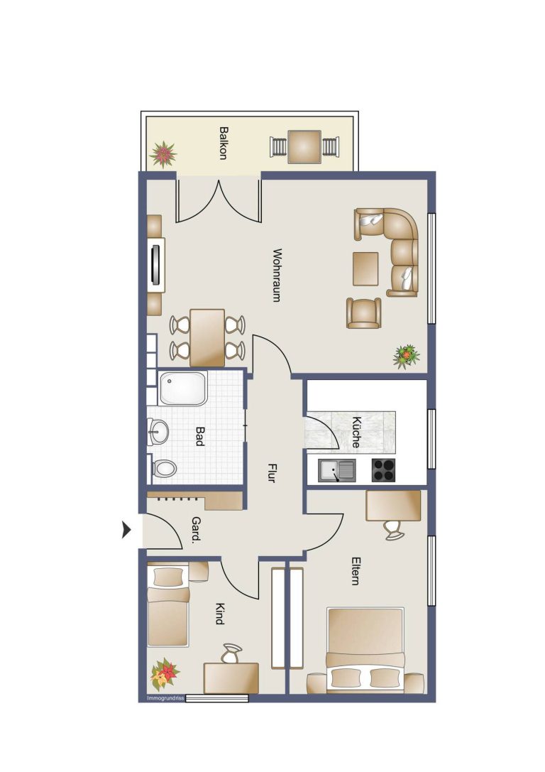 Immobilienangebot - Hamburg - Alle - Platzhirsch in Niendorf | Schöne Etagenwohnung mit Südwest-Balkon und Stellplatz vor der Haustür